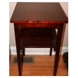 Vtg Wooden Side Table with Shelf