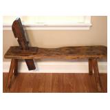 Vtg Wooden Shaving Carpentry Horse Bench