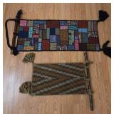 2pc Vtg Hand-Hooked Wall Hanging Pieces