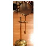 Vtg Brass Magnifying Glass Stand