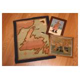 3 Vtg Grenfell Hooked Pieces