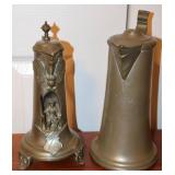 Vtg Pewter Tankards w/Ornate Designs