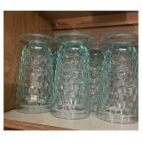 8PC VTG Aqua Green Colony Whitehall Goblets