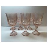 6PC Heritage Pink Goblets