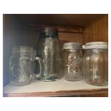 6 Various Ball & Mason Jars-See Photos