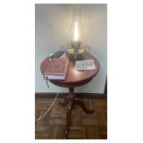 Mahogany Drum Side Table, Book, 2 Pairs of