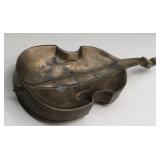 Brass Violin-Shaped Decorative Box