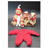 Vintage Elf Figures with Clothing