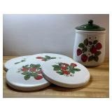 McCoy Pottery Strawberry Fields Canister-Cont.