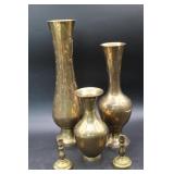 Brass Vases and Candlesticks