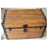 Wooden Trunk With Metal Hardware