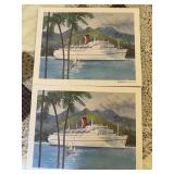 2 Carnival Cruise Mardi Gras Ship Prints