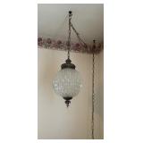 Glass Globe Hanging Swag Lamp-Works