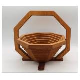 Collapsible Wooden Octagonal Basket