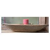 Antique Wooden Dough Bowl-Cont.