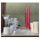 Various Glass Candle Holders-See Photos