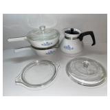 3PCS of Corningware Blue Cornflower Cookware
