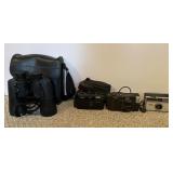 3 VTG Cameras & Pair of Binochulars-Cont.