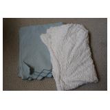 White and Blue Patterned Bedspreads