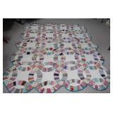 Handmade Double Wedding Ring Quilt