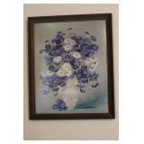 Framed Marion Rice Floral Oil Painting