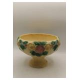 Pedestal Bowl with Floral Relief Design
