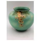 Hand-Painted Green Ceramic Vase by Audina