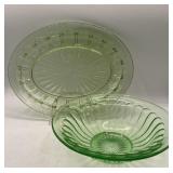 Uranium Serving Plate & Bowl