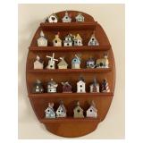 Lenox Mini Thimble Bird Houses & Shelf-Cont.