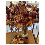 Dried Floral Arrangement With Decorative Items