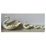 4 Lennox Porcelain Swan Family Candy &