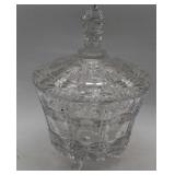 Pressed Glass Lidded Candy Dish