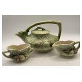 McCoy Pottery Pinecone Teapot W/ Cream and Surgar
