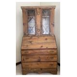 Solid Wood Antique Secretary Bookcase Desk-Cont.