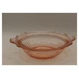 Pink Depression Glass Serving Bowl