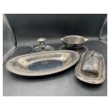 4 Assorted Silver Plated Items
