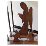 Wooden Angel Figurines