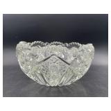 Crystal Cut Glass Bowl 8.25" x 4.5"