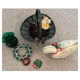 Holiday Decor with Basket and Duck