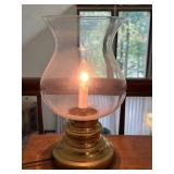 Brass Style and Glass Hurricane Lamp