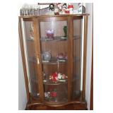Wooden Curio Cabinet with Glass Doors