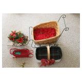 Decorative Holiday Baskets and Sleighs