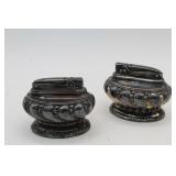 2 Vintage Silverplated Ronson Crown Table Lighters