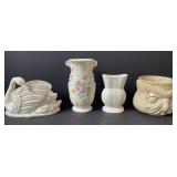 4 Various Porcelain Pottery Planters/Vases