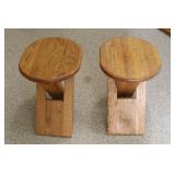 Solid Oak Wooden Stools