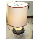 Ceramic Table Lamp with Painted Base
