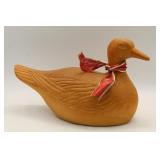 Hand-Carved Wooden Duck Figurine