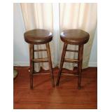 2 Vintage Central Bar Stools