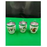 3 Royal Worcester Porcelain Egg Coddlers