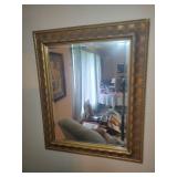 Gold Colored Plastic Framed Mirror